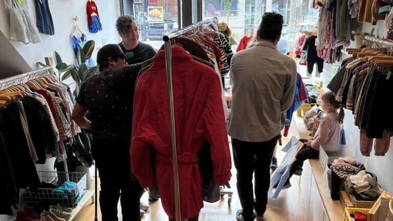 People attend a Halloween clothing swap at TOKKI, a Toronto-based children's second-hand clothing store, on Sunday, Oct 6, 2024 in a handout photo. THE CANADIAN PRESS/HO-TOKKI