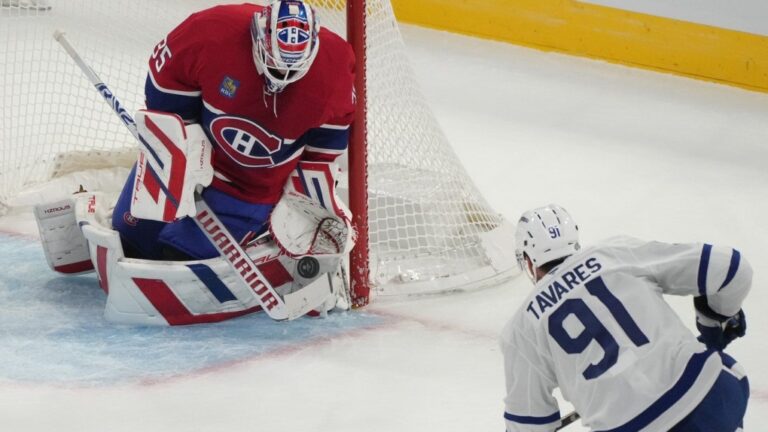 Montembeault réalise un blanchissage de 47 arrêts, les Canadiens blanchissent les Maple Leafs 1-0 lors du premier match de la saison