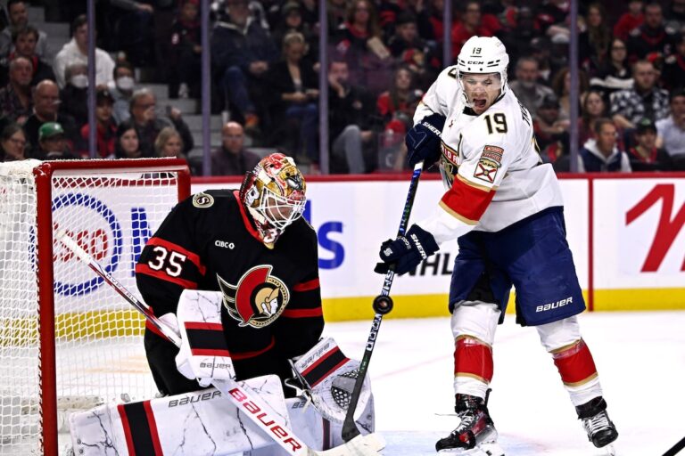 Ullmark victorieux lors de ses débuts à Ottawa alors que les Sénateurs dominent les champions en titre des Panthers 3-1