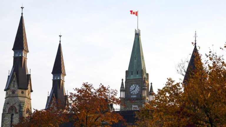 Parliament Hill in Ottawa on Tuesday, Oct. 22, 2024. A debate has ground work to a halt in the House of Commons for weeks, but a new poll suggests that most Canadians are not even aware it's happening. THE CANADIAN PRESS/Sean Kilpatrick