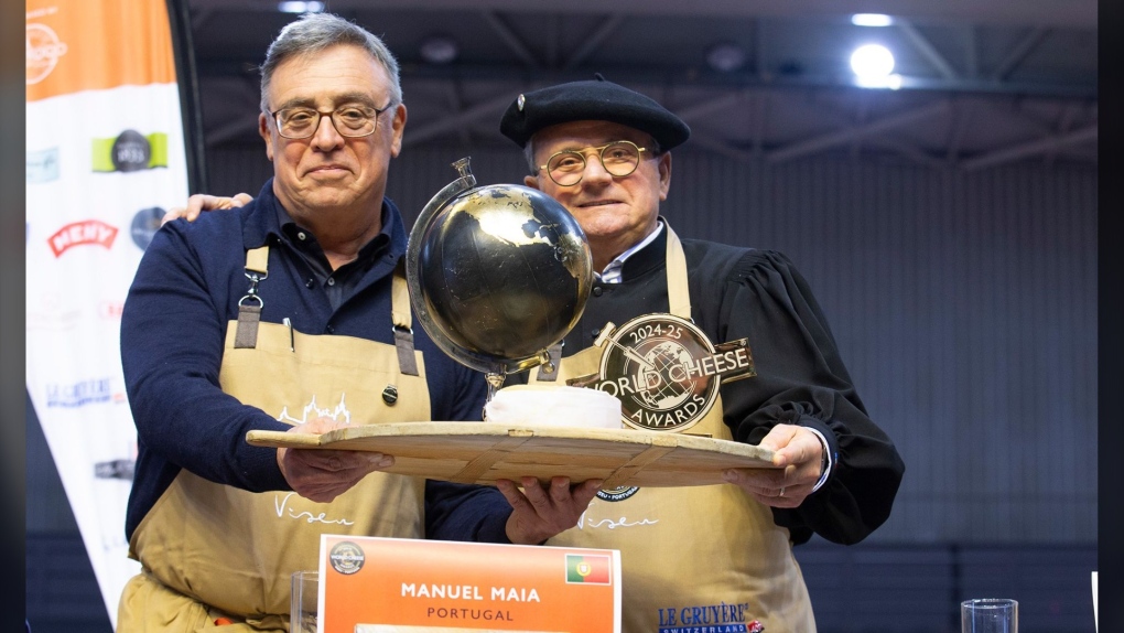 Portuguese Queijo de Ovelha Amanteigado from Quinta do Pomar was crowned World Champion Cheese on Nov. 5. (Paulo Fernandes/Guild of Fine Food via CNN Newsource)