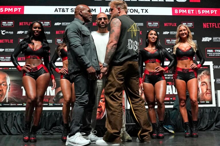 C'est un Mike Tyson tranquille alors que l'homme de 58 ans est sur le point de se battre avec Jake Paul, 31 ans son cadet