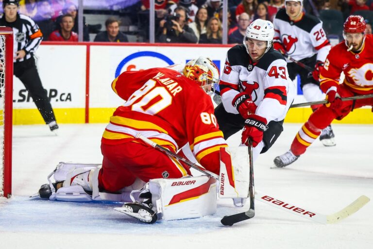 Coleman et Vladar ouvrent la voie alors que les Flames mettent fin à une séquence de quatre matchs avec une victoire 3-0 contre les Devils