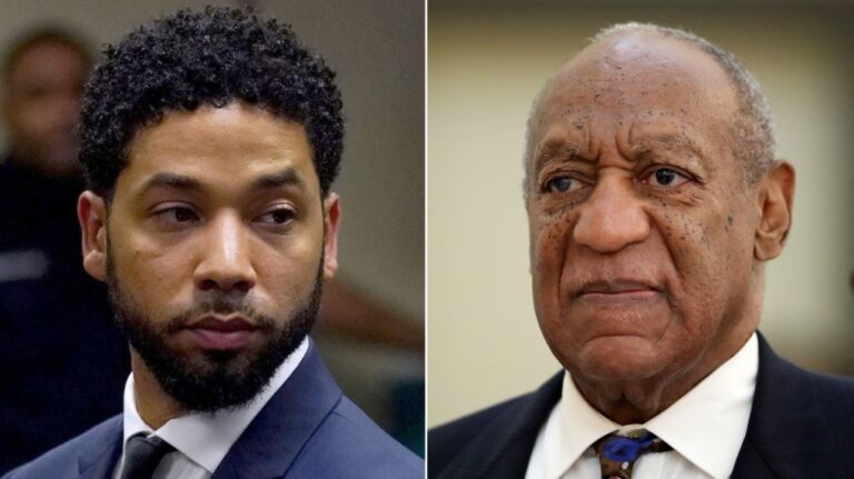 Jussie Smollett, left, and Bill Cosby each had convictions overturned by higher courts. (Getty Images via CNN Newsource)