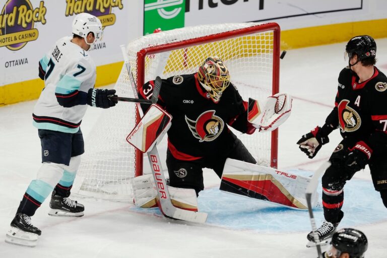 Forsberg réalise un blanchissage alors que les Sénateurs d'Ottawa battent le Seattle Kraken 3-0