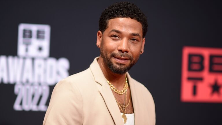 Jussie Smollett arrives at the BET Awards, June 26, 2022, in Los Angeles. (Photo by Richard Shotwell/Invision/AP, File)