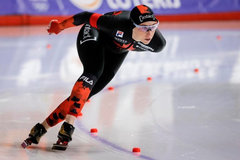 Le patineur de vitesse canadien Blondin remporte l'or au 3 000 mètres lors de l'étape de la Coupe du monde au Japon