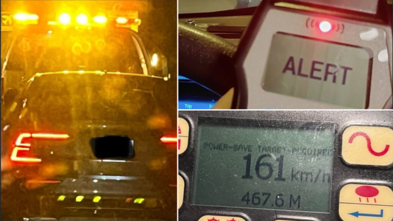 Le voyage d'un conducteur dans le véhicule de grand-père pour rendre visite à sa petite amie se termine par un contrôle routier pour excès de vitesse sur l'autoroute d'Ottawa. 417