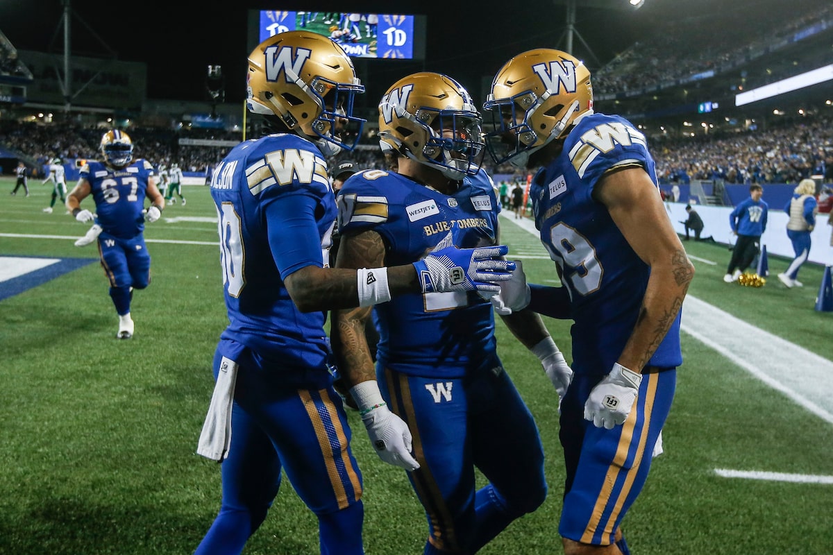 Les Blue Bombers battent les Roughriders 38-22 et se qualifient pour la Coupe Grey