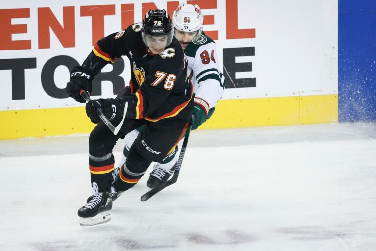 Les Flames de Calgary retardent le retour tardif du Wild du Minnesota dans une victoire de 4-3