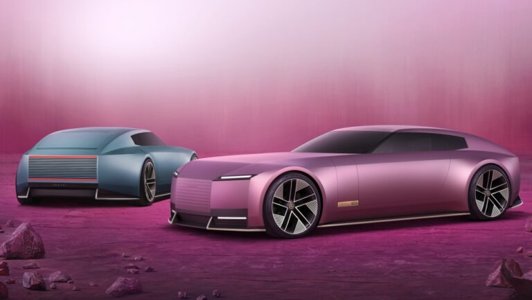The Type 00 has a long bonnet and a fastback profile, as well as 23-inch alloy wheels. (Jaguar)