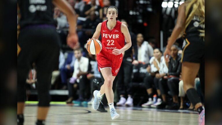 Caitlin Clark has featured in Sportico's list of the highest-paid female athletes for the first time. (Paul Rutherford/USA TODAY Sports/Imagn Images/Reuters via CNN Newsource)