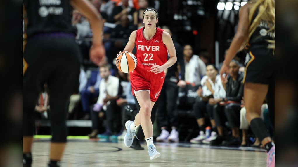 Caitlin Clark has featured in Sportico's list of the highest-paid female athletes for the first time. (Paul Rutherford/USA TODAY Sports/Imagn Images/Reuters via CNN Newsource)