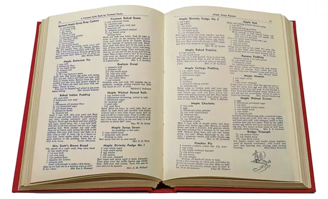 Pages d'un livre de cuisine vintage du Vermont - SUZANNE PODHAIZER