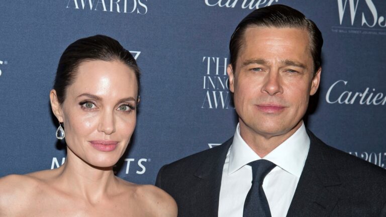 Angelina Jolie Pitt and Brad Pitt pose for a photo at the WSJ Magazine Innovator Awards 2015 at The Museum of Modern Art in New York, on Nov. 4, 2015. (Photo by Charles Sykes/Invision/AP, File)