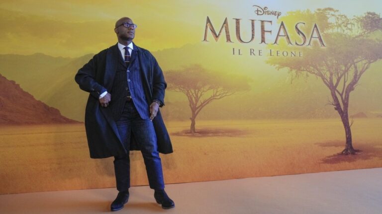 Director Barry Jenkins poses during photocall for Disney's "Mufasa: The Lion King" in Rome, Friday, Nov. 15, 2024. (AP Photo/Gregorio Borgia)