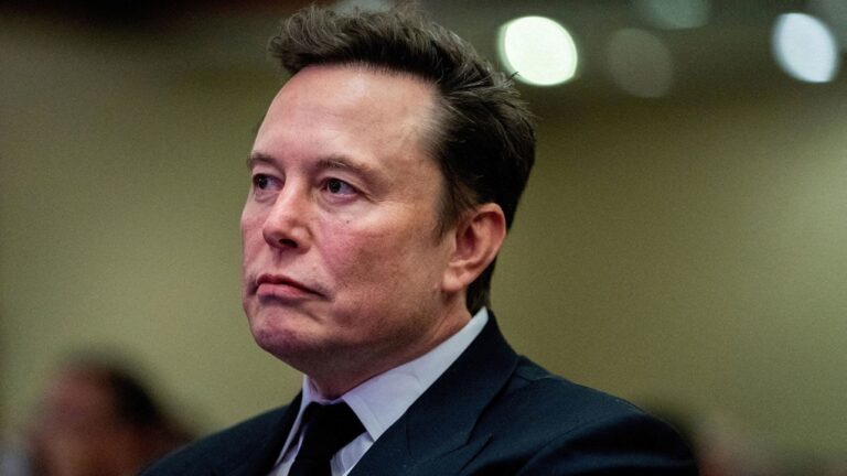Tesla CEO and X owner Elon Musk has reached a net worth of $400 billion, according to Bloomberg. (Allison Robbert / Pool / Reuters / File via CNN Newsource)
