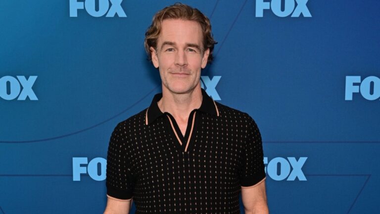 Actor James Van Der Beek said he is selling signed “Varsity Blues” merchandise to help families struggling with the cost of cancer treatments. (Andrew Toth/Getty Images via CNN Newsource)