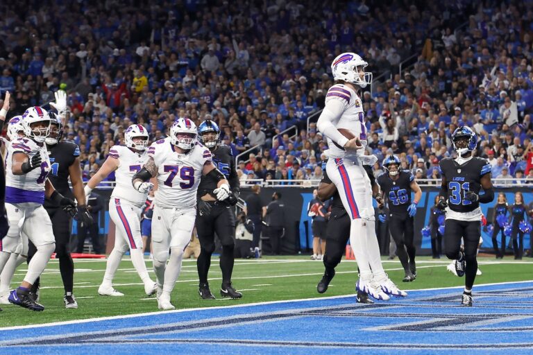 Josh Allen lance 2 touchés, court pour 2 scores pour porter les Bills à une victoire de 48-42 qui met fin à la séquence des Lions