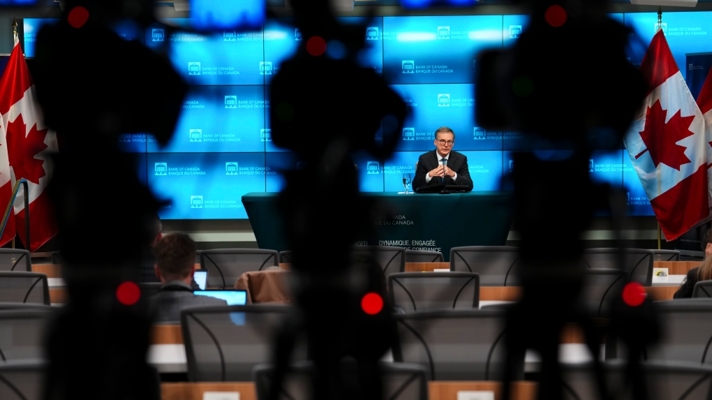 Bank of Canada governor Tiff Macklem holds a press conference at the Bank of Canada in Ottawa, Oct. 23, 2024. THE CANADIAN PRESS/Sean Kilpatrick