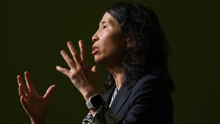 Chief Public Health Officer of Canada, Dr. Theresa Tam speaks at the Canadian Immunization Conference, in Ottawa, Wednesday, Nov. 27, 2024. (Adrian Wyld/The Canadian Press)
