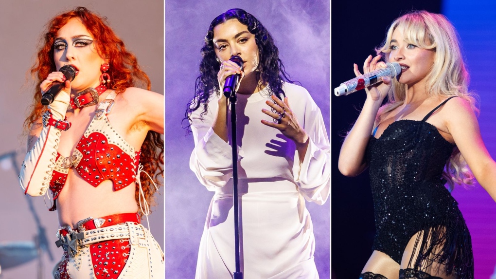 Chappell Roan, Charli XCX and Sabrina Carpenter made some of the most impactful and exciting music of 2024. (Getty Images via CNN Newsource)