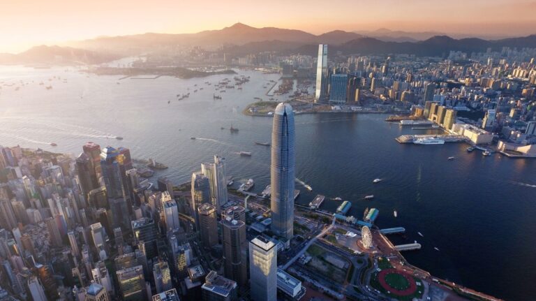 Flying from the skyscrapers of Hong Kong to Taipei was the busiest airline route in the world this year. (zorazhuang/E+/Getty Images via CNN Newsource)