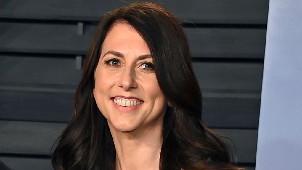 Billionaire philanthropist MacKenzie Scott arrives at the Vanity Fair Oscar Party, March 4, 2018, in Beverly Hills, Calif. (Photo by Evan Agostini/Invision/AP, File)