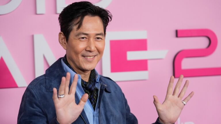 Lee Jung-jae arrives at the premiere of the second season of "Squid Game" on Thursday, Dec. 12, 2024, at Los Angeles City College in Los Angeles. (AP Photo/Chris Pizzello)