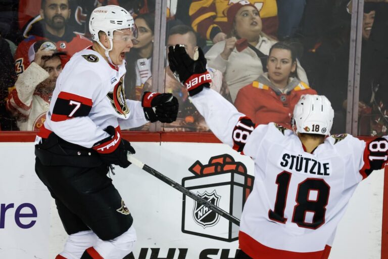 Tkachuk marque le but gagnant en prolongation pour donner aux Sénateurs une victoire de 3-2 contre les Flames