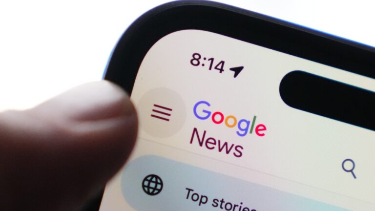 The Google News homepage is displayed on an iPhone in Ottawa on Tuesday, Feb. 28, 2023. THE CANADIAN PRESS/Sean Kilpatrick
