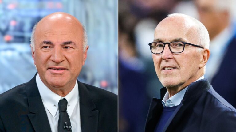 (L-R): Kevin O'Leary, Frank McCourt. The two investors are behind a bid to buy TikTok's US assets from ByteDance ahead of possible US ban. (Frank McCourt Kevin O’Leary SPLIT)