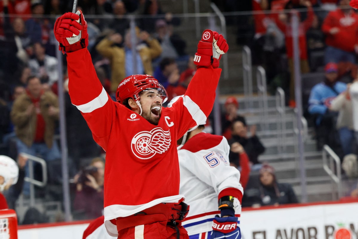 Larkin a un but et une passe décisive en 700e match, les Red Wings finissent avec une victoire 4-2 contre les Canadiens