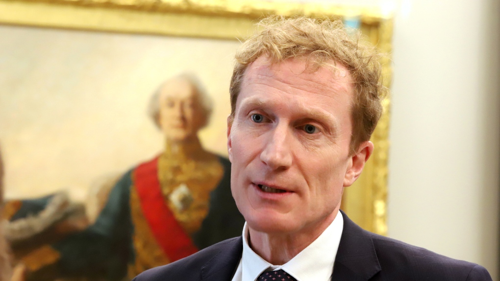 Immigration, Refugees and Citizenship Minister Marc Miller speaks to reporters on Parliament Hill in Ottawa, Dec. 5, 2024. THE CANADIAN PRESS/Patrick Doyle