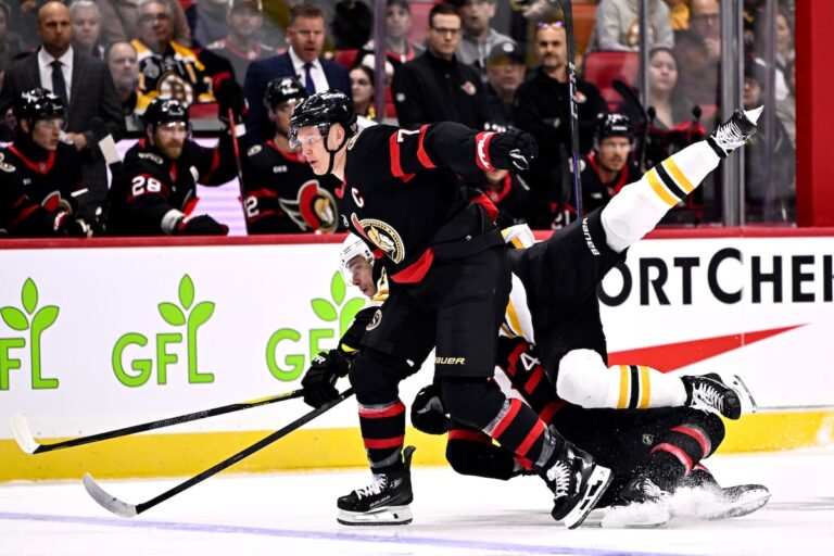 Le but de Tim Stutzle en fusillade permet aux Sénateurs d'Ottawa de l'emporter 6-5 contre les Bruins de Boston