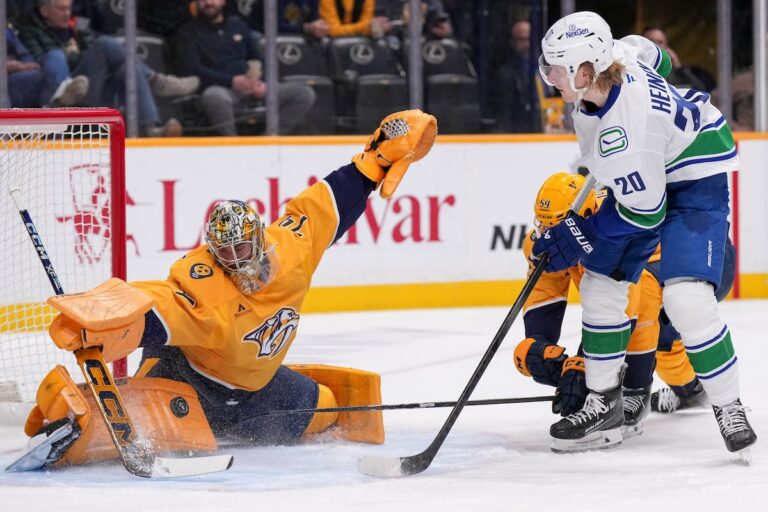 Linus Karlsson obtient le premier objectif de la LNH alors que Canucks battait les prédateurs 3-1