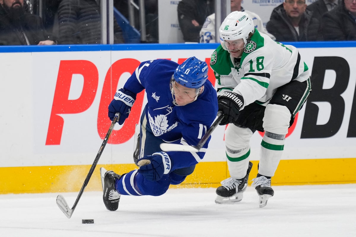 L'offensive des Maple Leafs se calme lors d'une défaite 4-1 contre les Stars