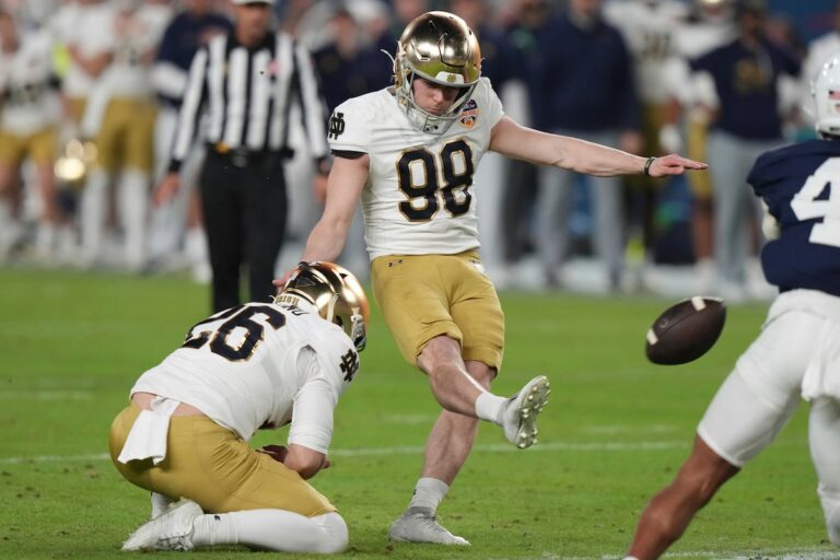 Notre Dame obtient un choix tardif et un panier pour remporter le match pour le titre avec une victoire de 27-24 contre Penn State