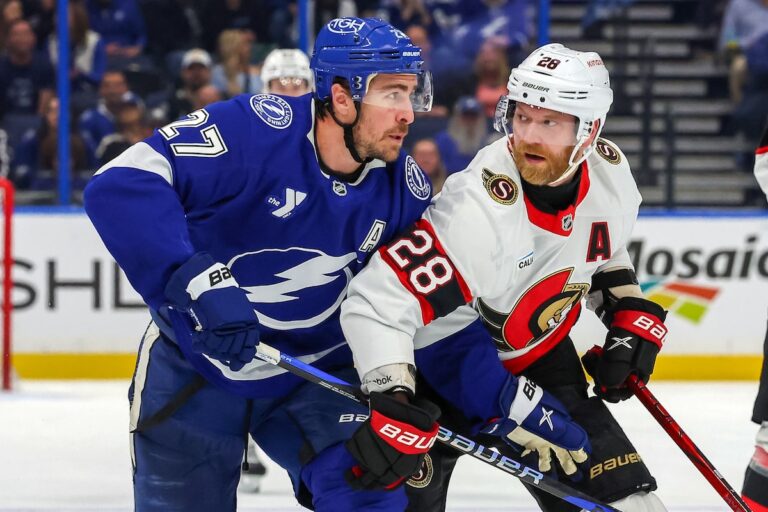 Hagel marque le but de l'avance au début du troisième alors que Lightning Snap Snap Sénateurs à cinq victoires consécutives 4-3