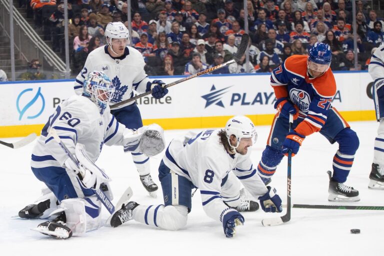 Joseph Woll fait la clé pour la clé pour les Maple Leafs pour garantir une victoire 4-3 sur les Oilers