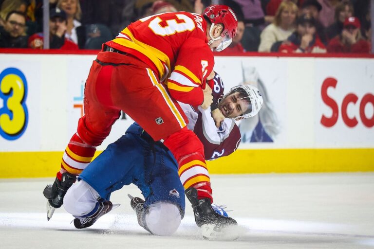 Mackinnon entraîne une augmentation de la deuxième période pour Avalanche en 4-2 victoire sur les flammes