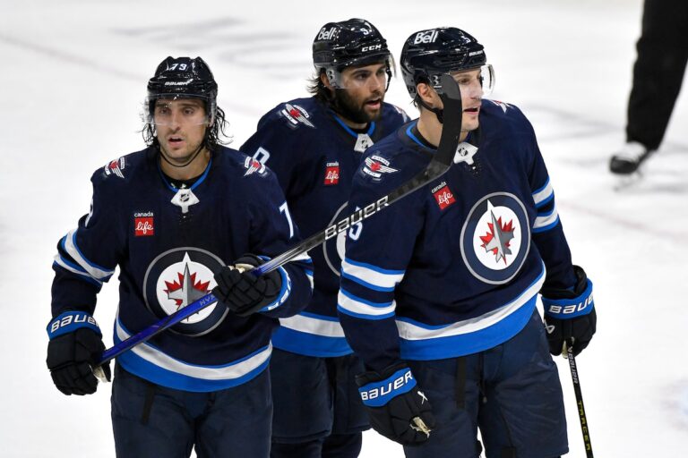 `` Ces gars correspondent à notre groupe '': Luke Schenn et Brandon Tanev forgeant des rôles avec Jets