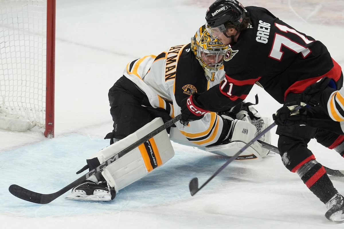 Drake Batherson met fin à la sécheresse de buts avec deux alors que les sénateurs ont battu les Bruins 6-3
