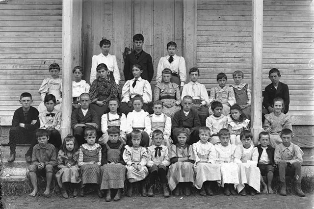 "Cabot School and Children" - gracieuseté de la Vermont Historical Society