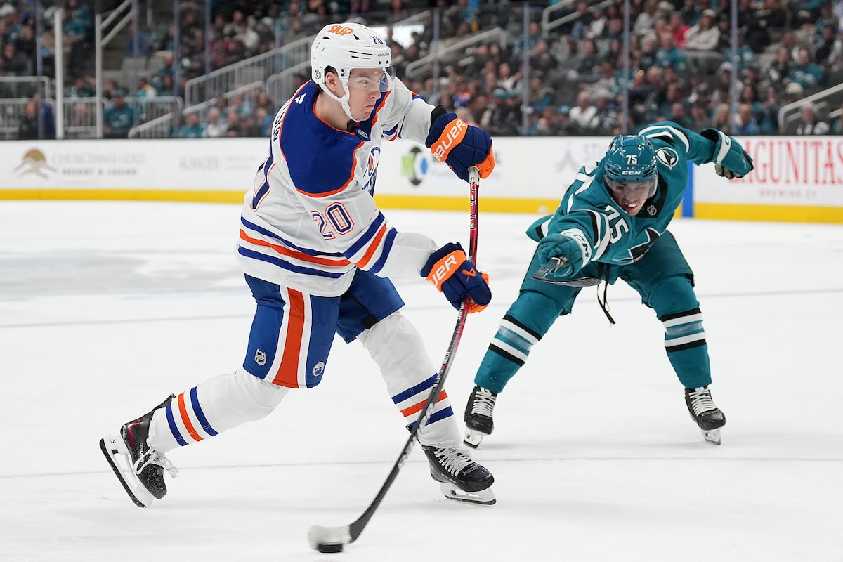 Emberson marque deux fois, McDavid franchit un jalon de 100 points et des Oilers Blank Sharks 3-0
