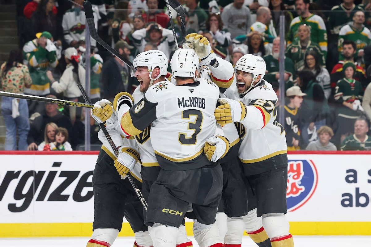Golden Knights a battu Wild 4-3 en OT à une série même au premier tour