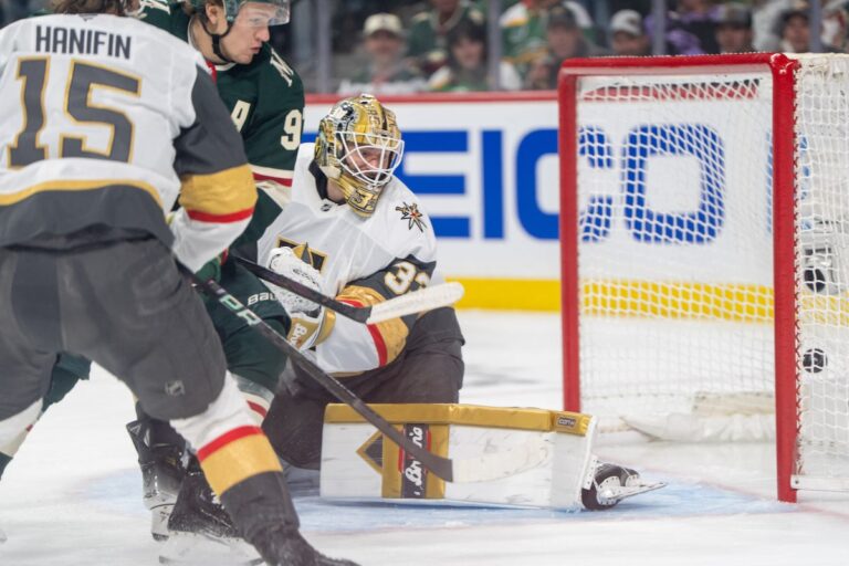 Kaprizov marque deux buts de jeu de puissance pour aider le Wild Beat Vegas 5-2 pour une avance de 2-1