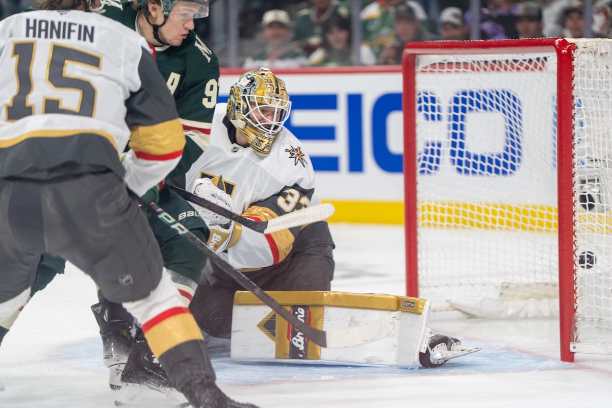 Kaprizov marque deux buts de jeu de puissance pour aider le Wild Beat Vegas 5-2 pour une avance de 2-1