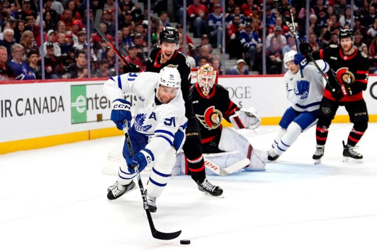 Leafs a battu les sénateurs en OT pour un deuxième match droit pour prendre les avances de la série 3-0