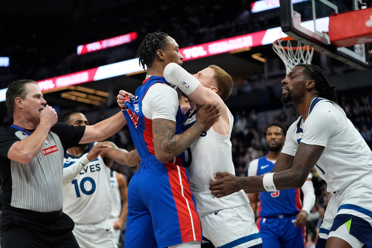 NBA suspend cinq joueurs pour des rôles dans une altercation de Pistons-Timberwolves qui s'est répandue dans les stands